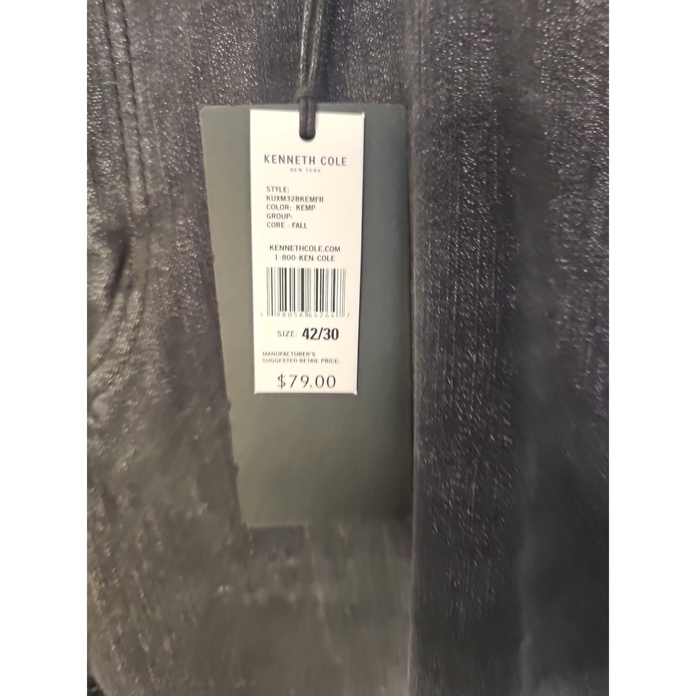 Kenneth‎ Cole Sustainable Denim Men's Jeans 42x30 Kaven Black Stretch NWT - Picture 5 of 9